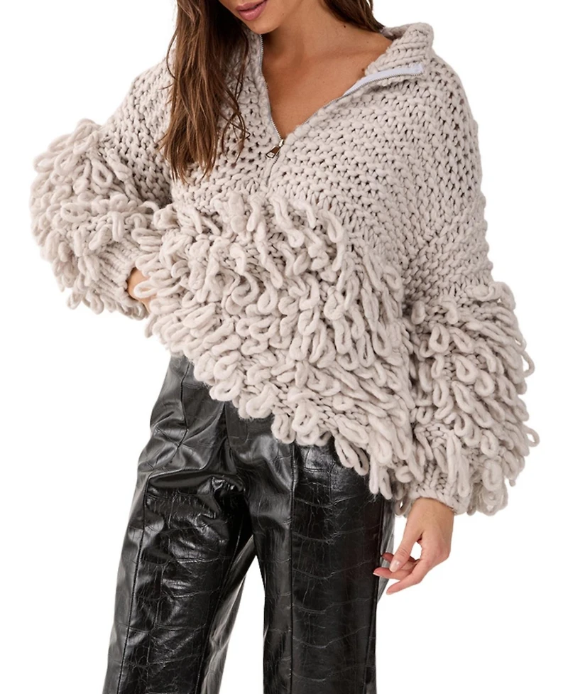 Nasty Gal Women's Loopy Quarter Zip Jumper