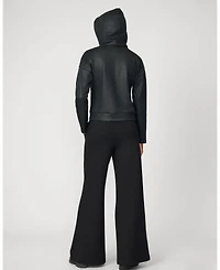 Cable & Gauge Women's Coated Bubble Hem Hoodie