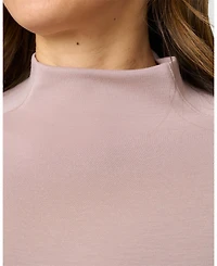 Cable & Gauge Women's Mockneck Modal Top & Wide Leg Pant