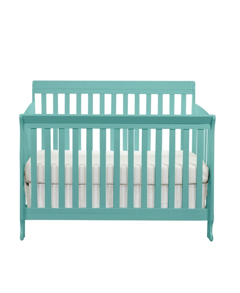 Forest'nSky Vibrant Turquoise 4-in-1 Convertible Crib with Coastal-Inspired Design and Bed Conversion