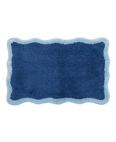 Vcny Home Scalloped Tufted Bath Rug, 18" x 27"