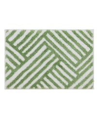 Vcny Home Geometric Lines Tufted Bath Rug, 18" x 27"