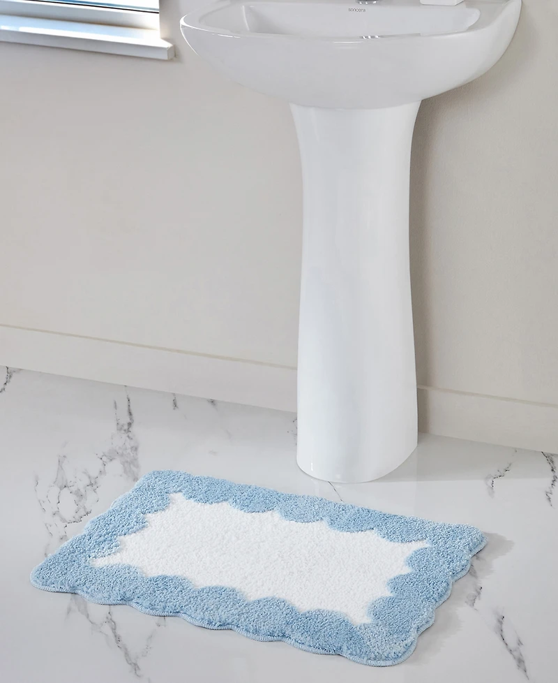 Vcny Home Dotted Edge Tufted Bath Rug, 18" x 27"