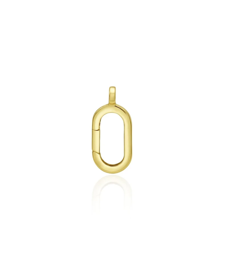 The Lovery Oval Gold Charm Holder 14K Gold