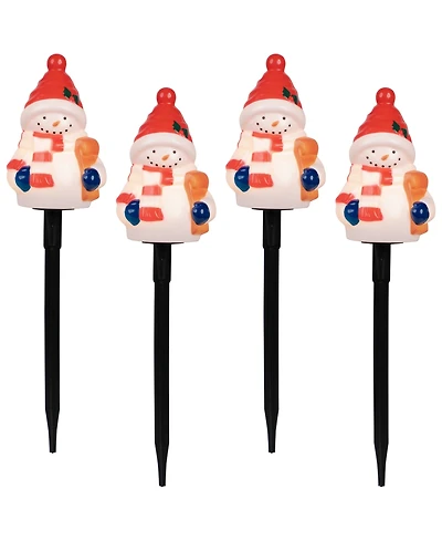 Northlight 16" Jolly Snowmen Christmas Pathway Markers, Set of 4