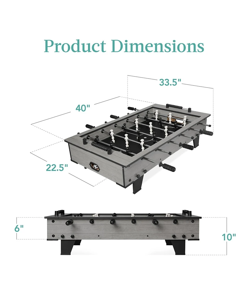 Best Choice Products 40in Tabletop Foosball Table, Arcade Table Soccer for Home
