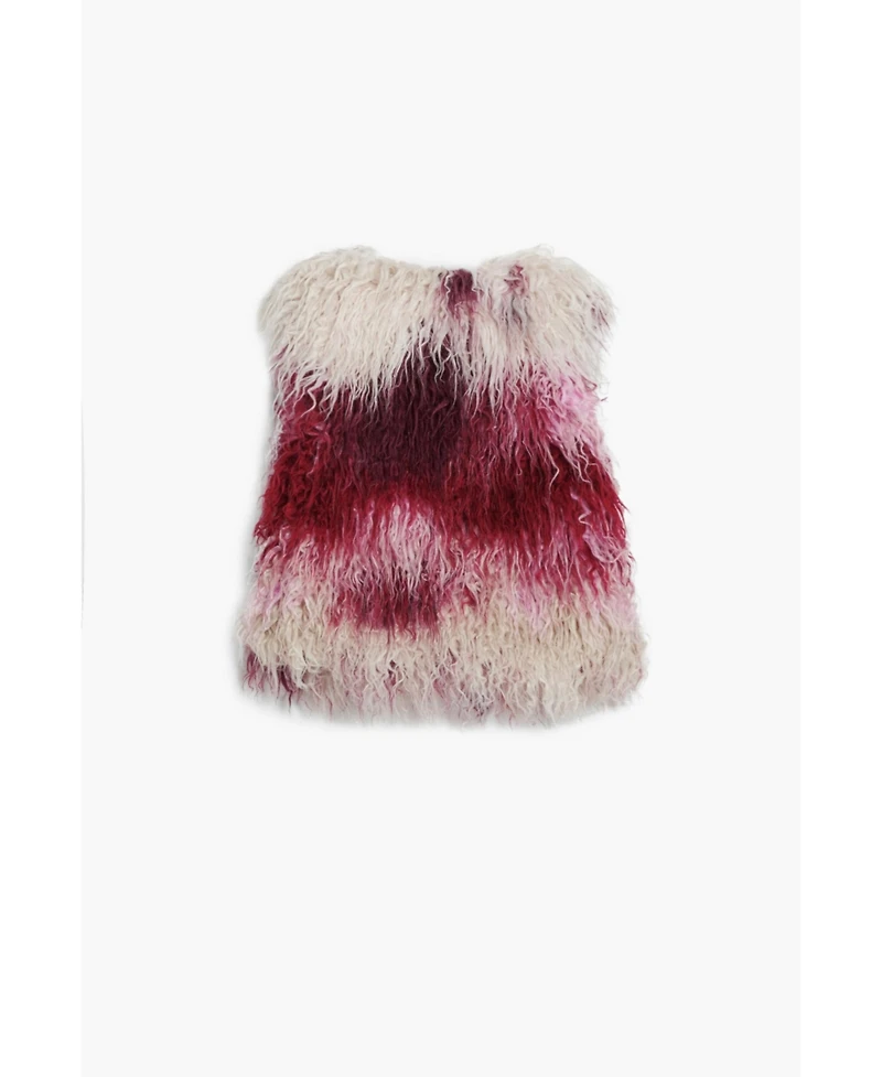 Desigual Girls Girls's Watercolor fur vest