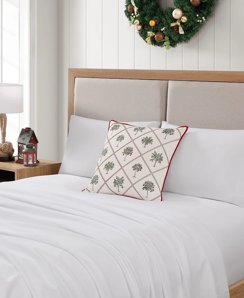 Tommy Bahama Palm Tree Trellis Decorative Pillow, 20" X 20"