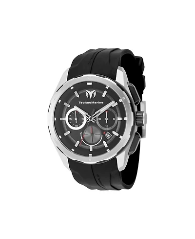 Technomarine Men's Tm-318098 Ocean Quartz Chronograph Black Dial Watch