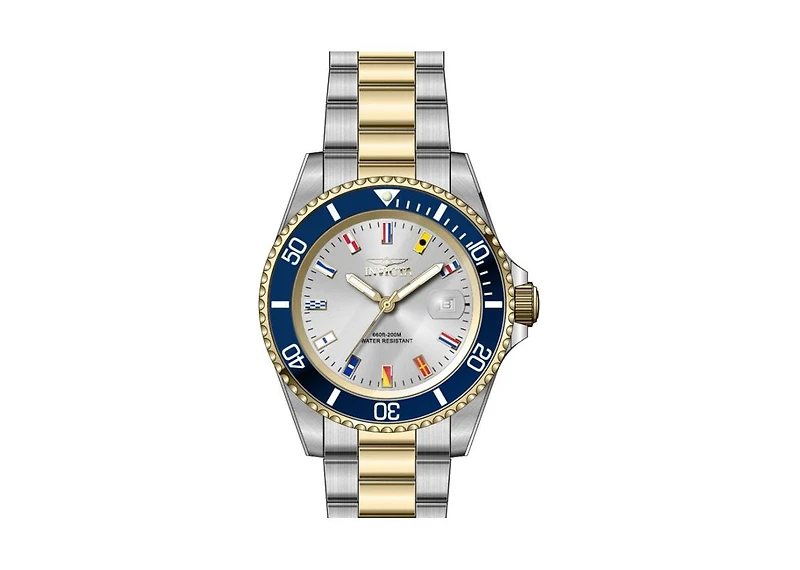 Invicta Men's 49887 Pro Diver Quartz 3 Hand Silver Dial Watch