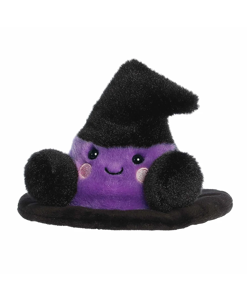 Aurora Mini Rowena Witch Hat Palm Pals Spooky Plush Toy Black 4"