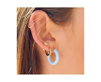 Sasha Blue Enamel Hoops