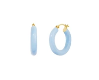 Sasha Blue Enamel Hoops