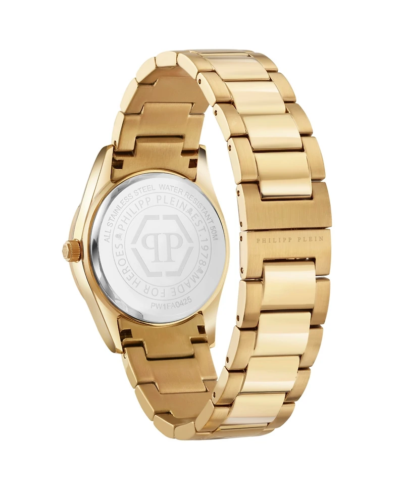 Philipp Plein Women's Gold Tone Stainless Steel Watch, 36mm