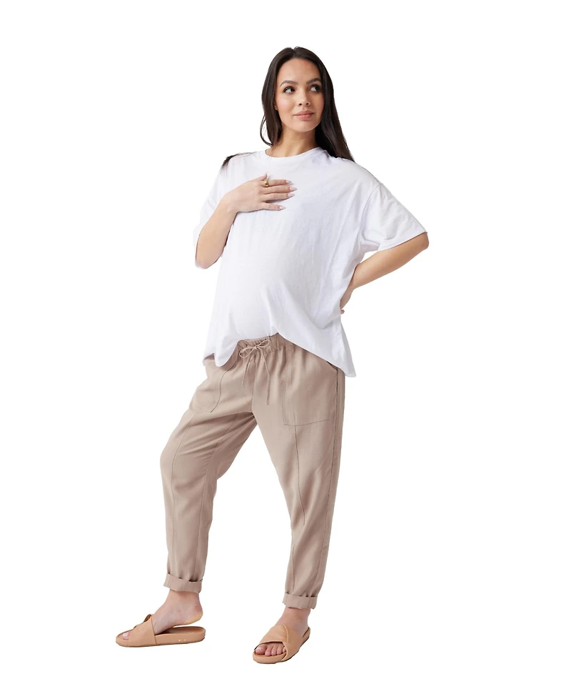 Ingrid + Isabel Women's Maternity Drapey Ankle Pant