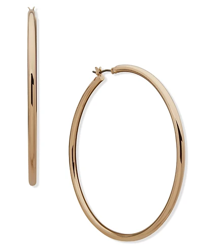 Nine West Large Gold-Tone Hoop Earrings