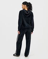 Love Tribe Juniors Snoopy Plush Hoodie Lace Trim Lounge Pants