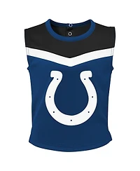 Outerstuff Girls Toddler 2-Piece Royal Indianapolis Colts Spirit Cheer Cheerleader Set with Bloomers