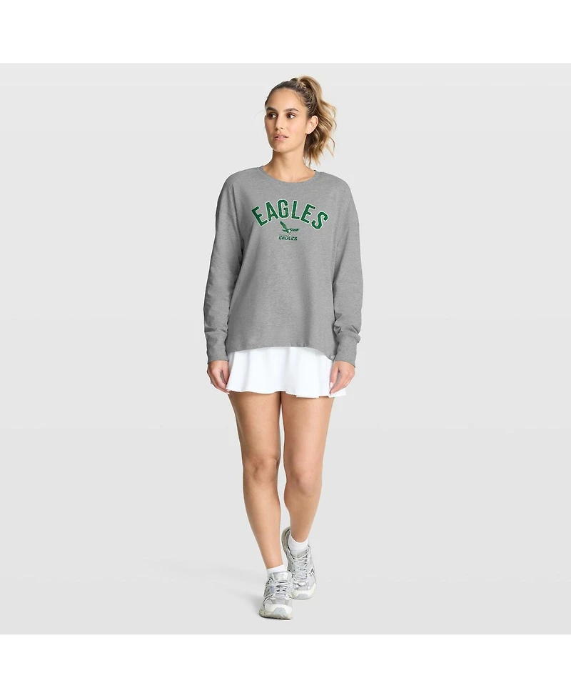 Fanatics Women's Heather Gray Philadelphia Eagles Hometown Legacy Long Sleeve T-Shirt