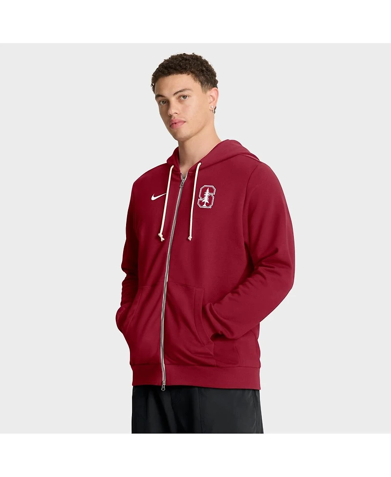 Nike Men's Cardinal Stanford 2025 Sideline Standard Issue Dri-fit Full-Zip Hoodie