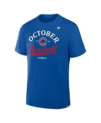 Fanatics Men's Royal Chicago Cubs 2025 Mlb Postseason Locker Room T-Shirt