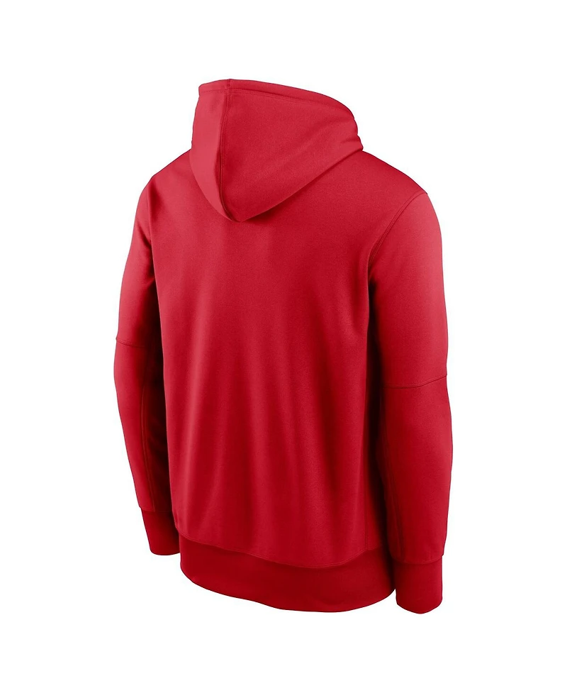 Nike Men's Red Philadelphia Phillies 2025 Mlb Postseason Authentic Collection Therma Fleece Hoodie