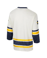 Colosseum Men's Cream Michigan Wolverines Puck Proud Fashion Hockey Jersey