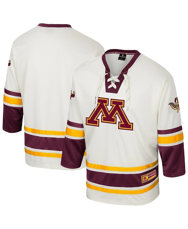 Colosseum Men's Cream Minnesota Golden Gophers Puck Proud Fashion Hockey Jersey