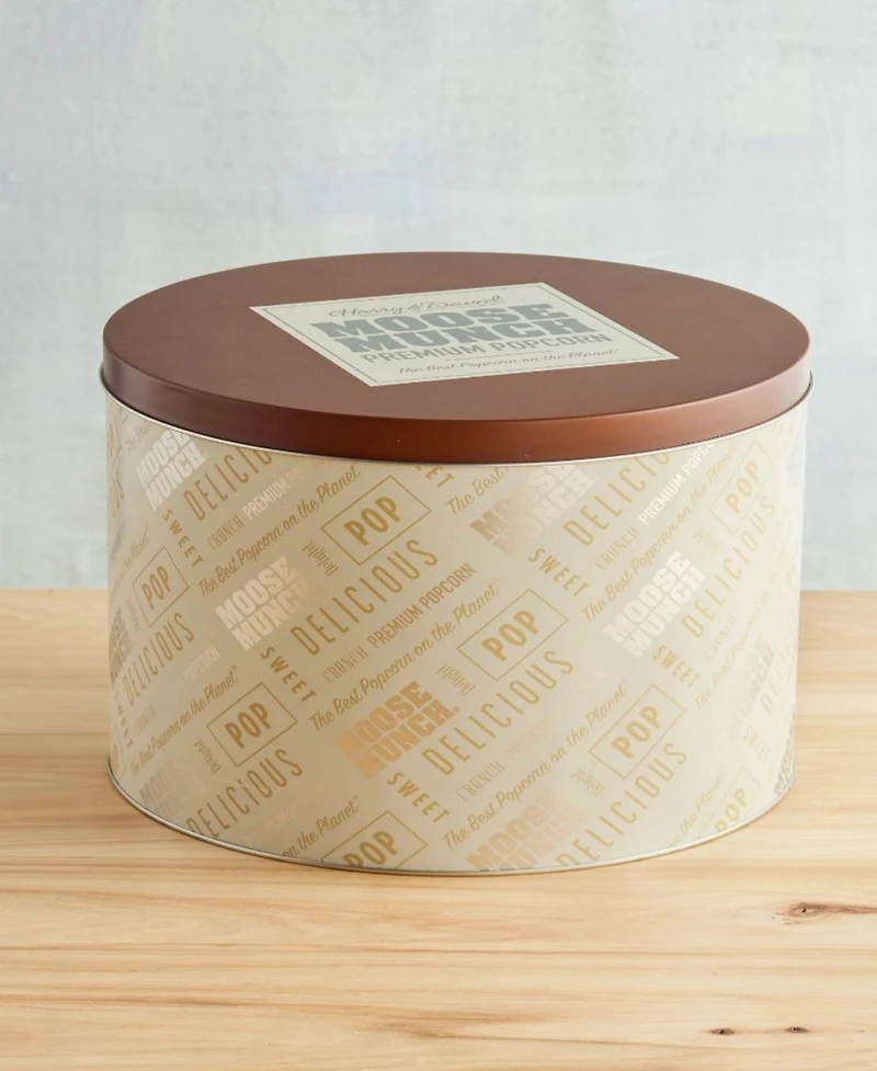 Harry & David Deluxe Moose Munch Gourmet Popcorn Drum Gift Tin, 60oz