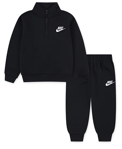 Nike Boy Toddler 2T-4T Logo Detail Sweatshirt and Jogger Pants, 2-Piece Set