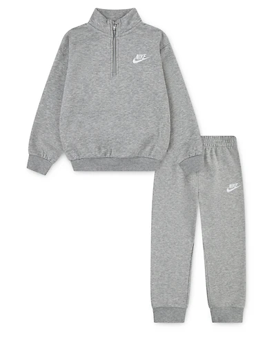 Nike Boy Toddler 2T-4T Logo Detail Sweatshirt and Jogger Pants, 2-Piece Set