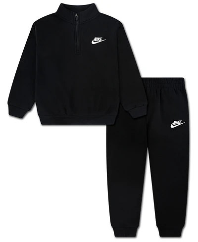 Nike Boy 4-7 Logo Detail Sweatshirt and Jogger Pants, 2-Piece Set