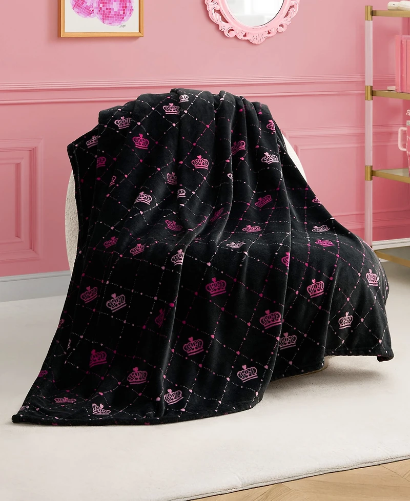 Juicy Couture Plush Throw, 50" x 70"