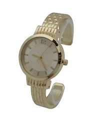 Olivia Pratt Gold Textured Bangle Watch