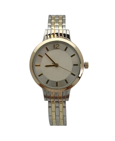 Olivia Pratt Twotone Textured Bangle Watch