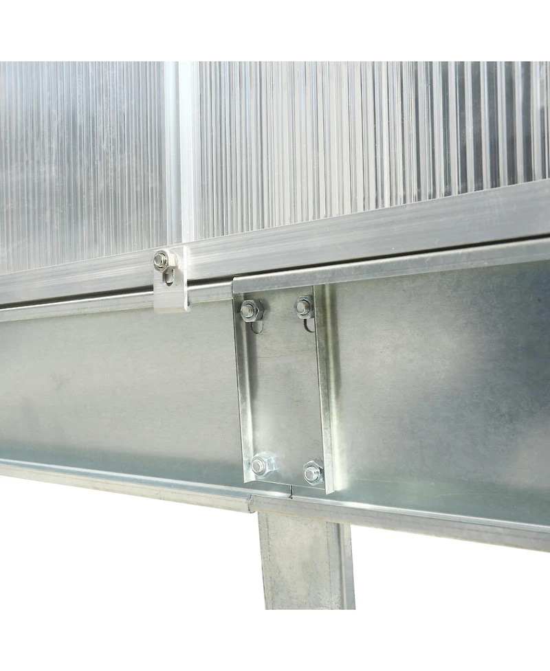 Streamdale Furniture Aluminum Frame Greenhouse with Polycarbonate Panels and Roof Vent