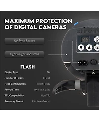 Elinchrom D-Lite Rx One 100Ws Compact Monolight, Bundle with Flashpoint 9.5' Pro Air-Cushioned Stand and Weight Sand Bag