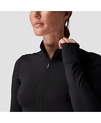 Backcountry Women's Pines Microgrid Ultra-Lt Baselayer 1/4-Zip Top Lightweight Long Underwear Tops