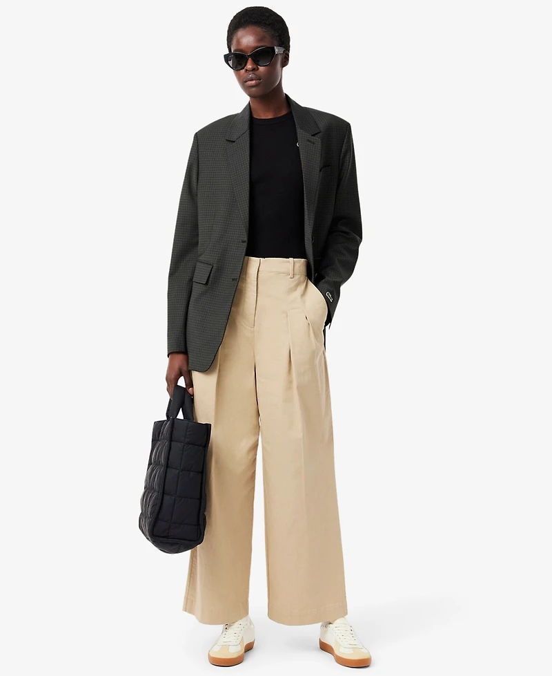 Lacoste Usa Women's Cotton Slim-Fit Crewneck Tee