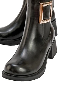 Prologue Shoes Moriah Buckle Block Heel Boot (Women)
