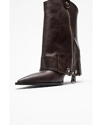 Prologue Shoes Lola Zip Pointed Toe Heel Boot (Women)