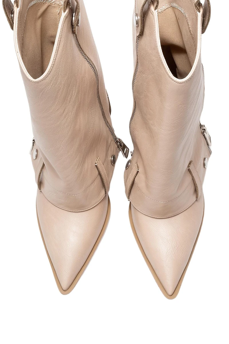 Prologue Shoes Lola Zip Pointed Toe Heel Boot (Women)