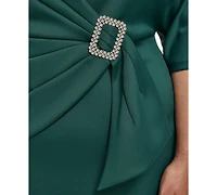 Eliza J Plus V-Neck Scuba Midi Dress