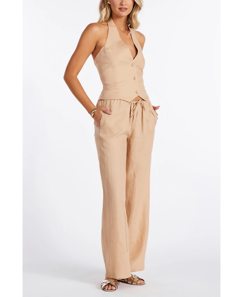 Bishop + Young Positano Linen Halter Vest