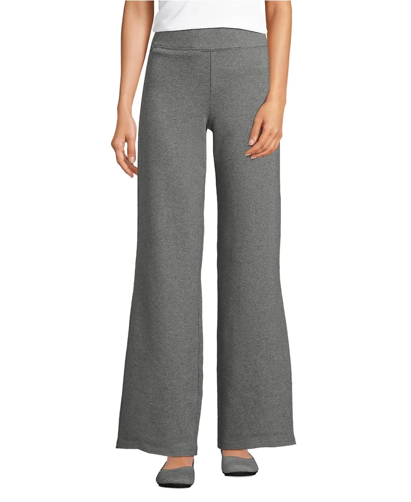 Lands' End Women's Starfish High Rise Pull On Wide Leg Pocket Pants