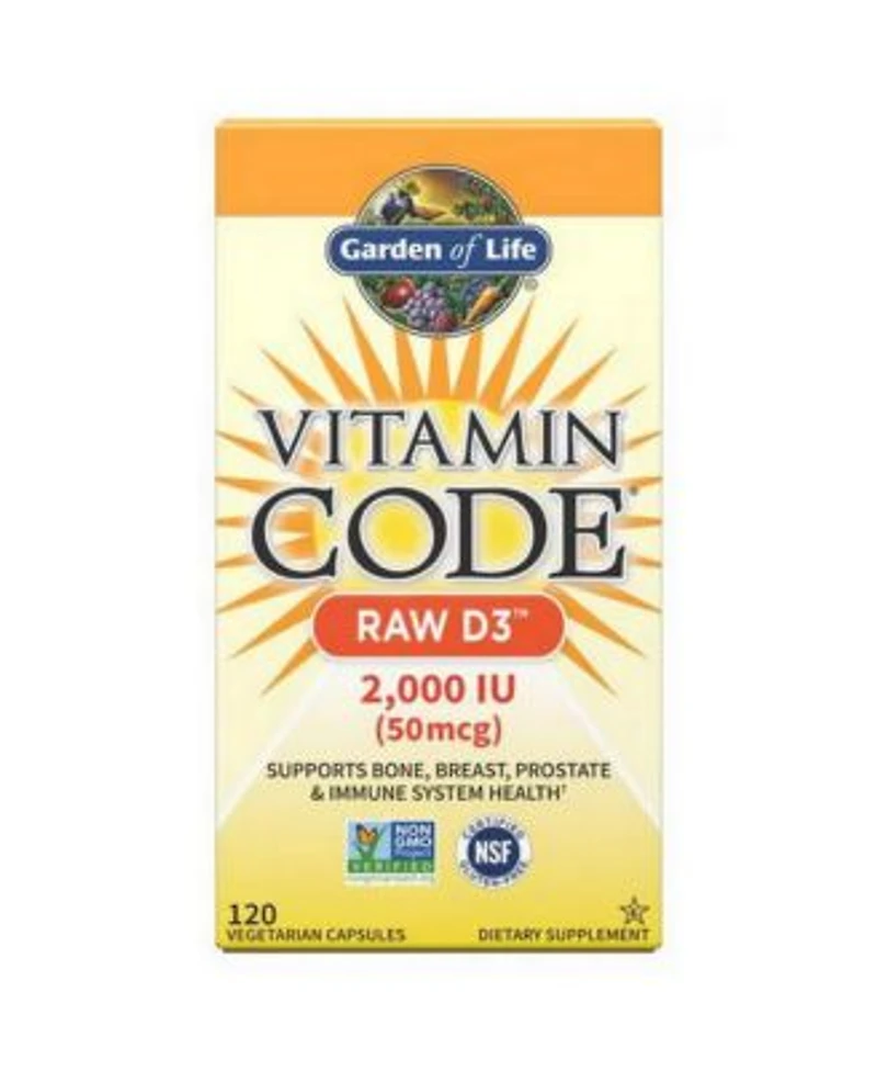 Garden Of Life Vitamin Code Raw D3 5000 Iu 120 Veg Caps