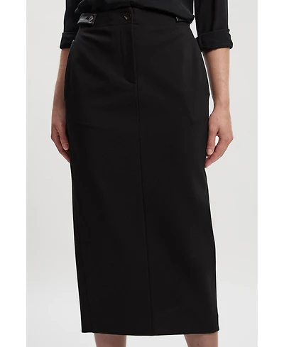 Karen Millen Women's Ponte Pu Pencil Skirt