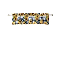 Sunflower Window Valance Gold 84in x 16in + 2in by Barefoot Bungalow