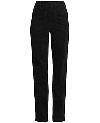 Lands' End Women's Corduroy High Rise Rail Straight Leg Pants