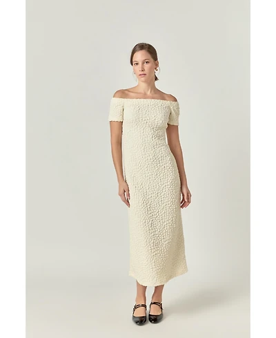English Factory Women's Textured Midi Dress